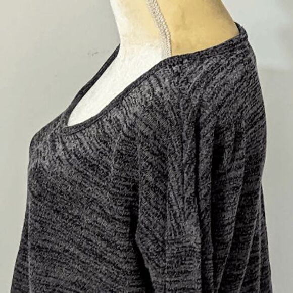Old Navy heather gray scoop neck long sleeve lightweight sweater L - Picture 2 of 5
